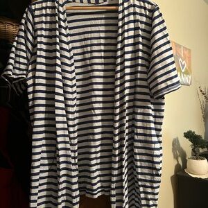 Blue and White Striped Woman’s camisole/jacket.  Lightweight.